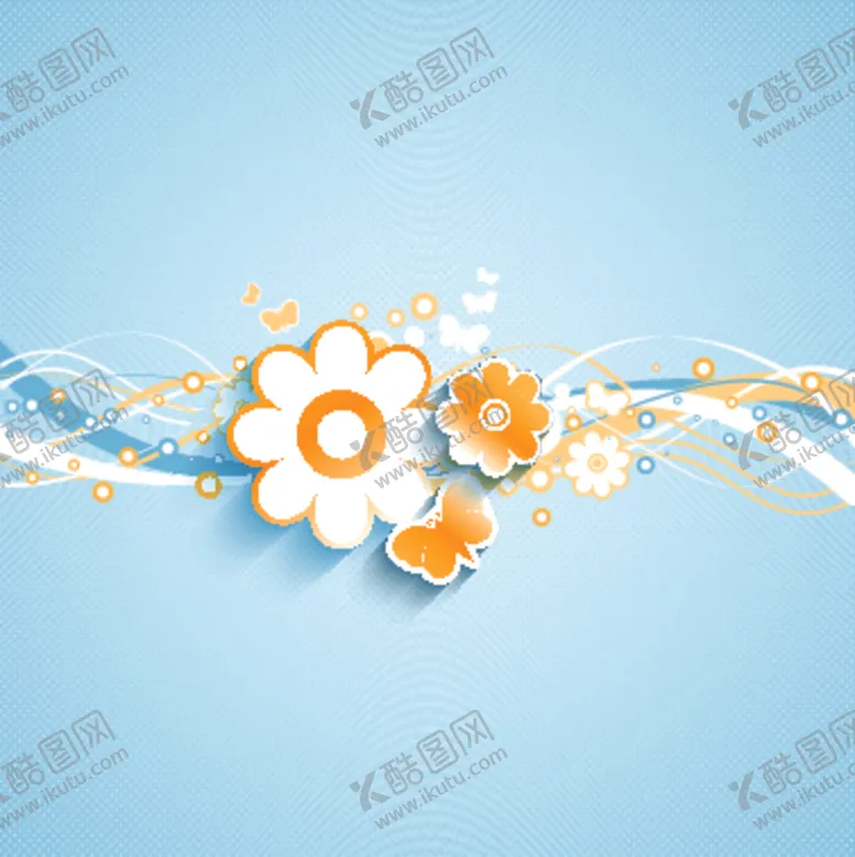 编号：12814206260952519858【酷图网】源文件下载-淡彩抽象花朵