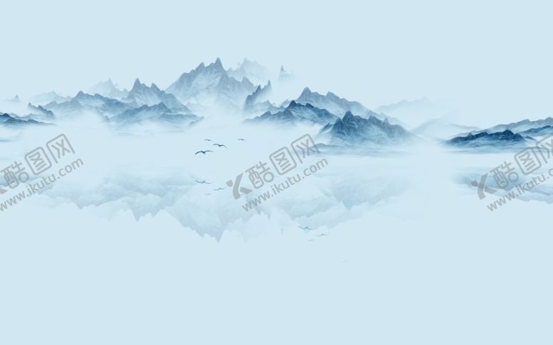 编号：56536510041324381719【酷图网】源文件下载-新中式水墨山水画