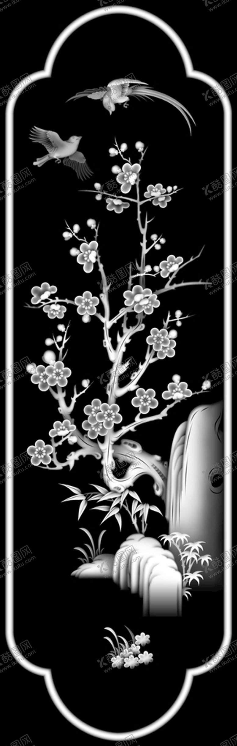编号：34054702080943086717【酷图网】源文件下载-精雕梅花背板素材