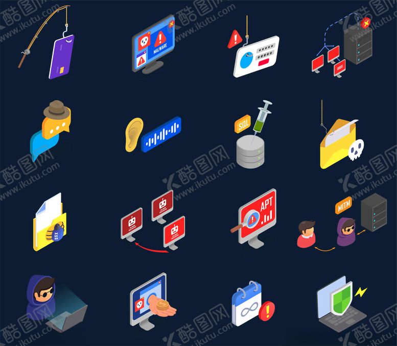 编号：36691701050234089574【酷图网】源文件下载-科技与网络相关图标集合