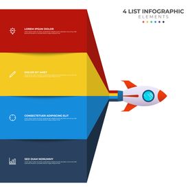 信息图表 流程图 卡通飞机