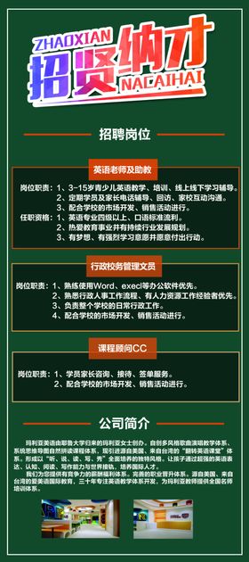 招贤纳士招聘展架