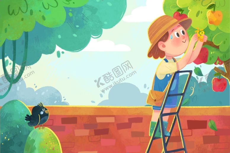 编号：99228412091852294100【酷图网】源文件下载-果园摘果