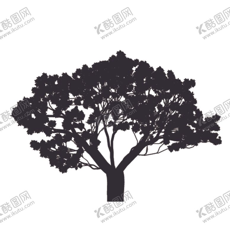 编号：22406107130635173018【酷图网】源文件下载-植物树木剪影
