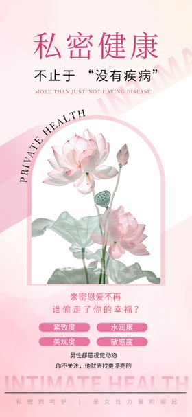 私密健康温馨提示海报