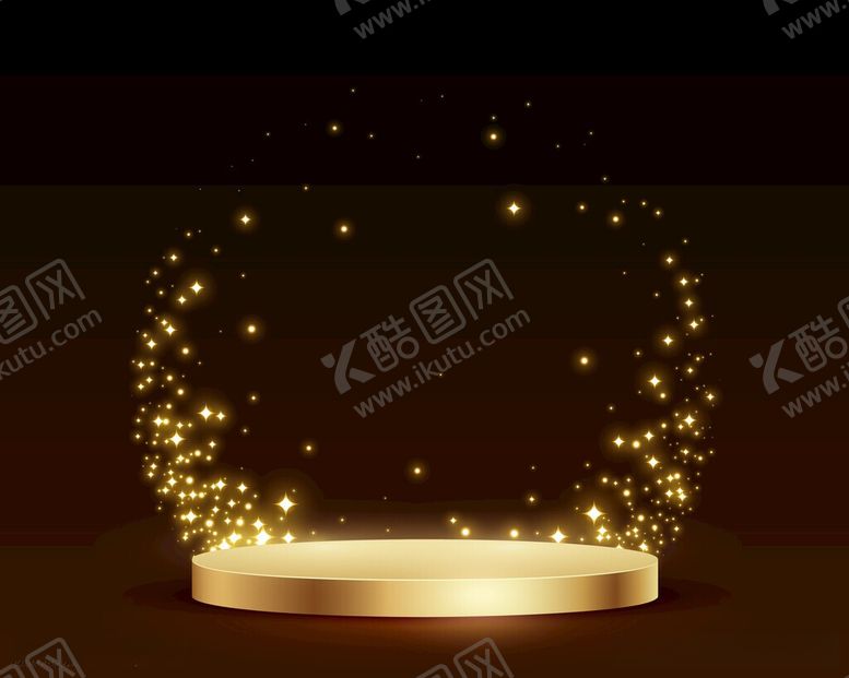 编号：85744406051017552056【酷图网】源文件下载-金色粒子光效荣誉颁奖展台