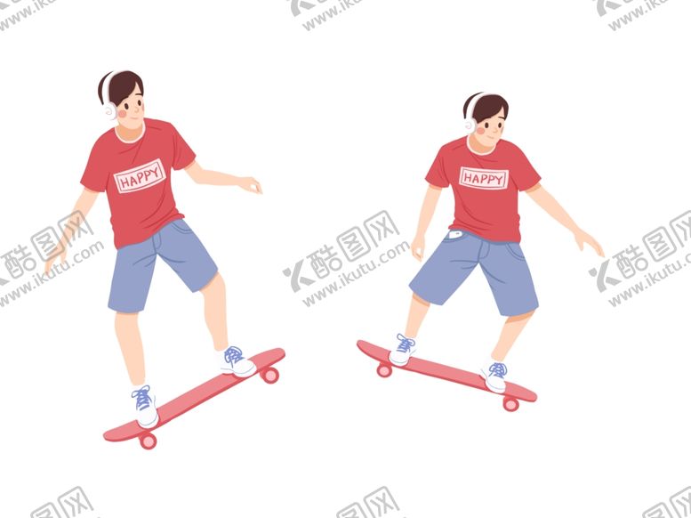 编号：72586506271449129628【酷图网】源文件下载-滑板少年