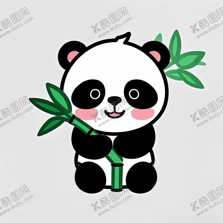 编号：11126002161629326024【酷图网】源文件下载-熊猫吃竹子