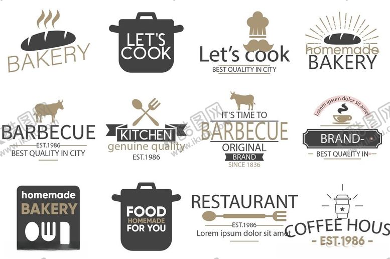 编号：78936509120424078640【酷图网】源文件下载-餐饮烘焙烧烤图标集合