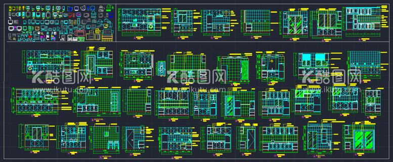 编号：10128912021020256263【酷图网】源文件下载-厨卫立面图