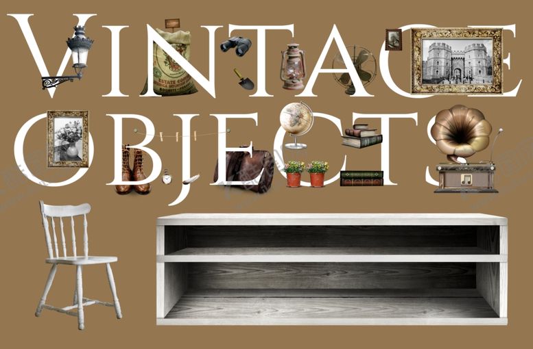 编号：85793610091022583970【酷图网】源文件下载-复古元素摆件