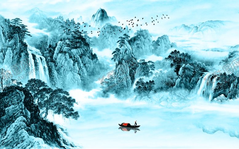 编号：53278407040348124334【酷图网】源文件下载-水墨山水画