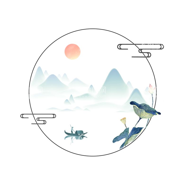 编号：89127510021925289305【酷图网】源文件下载-古风山水水墨 