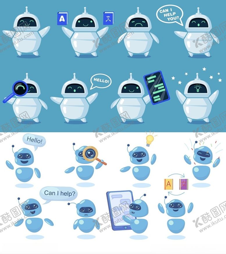 编号：98034604081303098268【酷图网】源文件下载-可爱机器人的多样日常