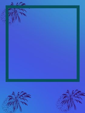 蓝色清新烟花