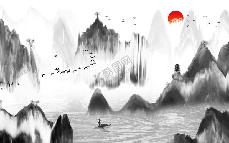 编号：28063004301338365091【酷图网】源文件下载-水墨山水