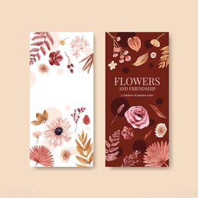 花卉主题卡片设计