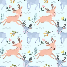 动植物无缝花纹