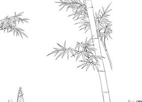 日本线描植物花卉矢量素材