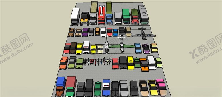 编号：98077009131105102834【酷图网】源文件下载-停车场模型