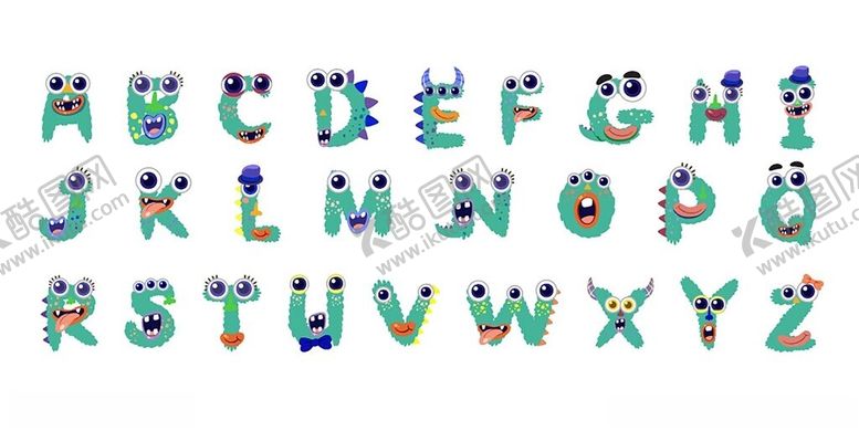 编号：46884209291758052869【酷图网】源文件下载-卡通英文字母