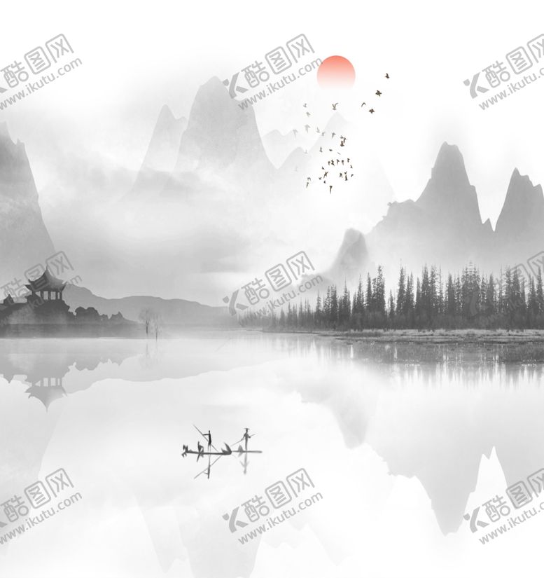 编号：76721012062322429387【酷图网】源文件下载-水墨山水