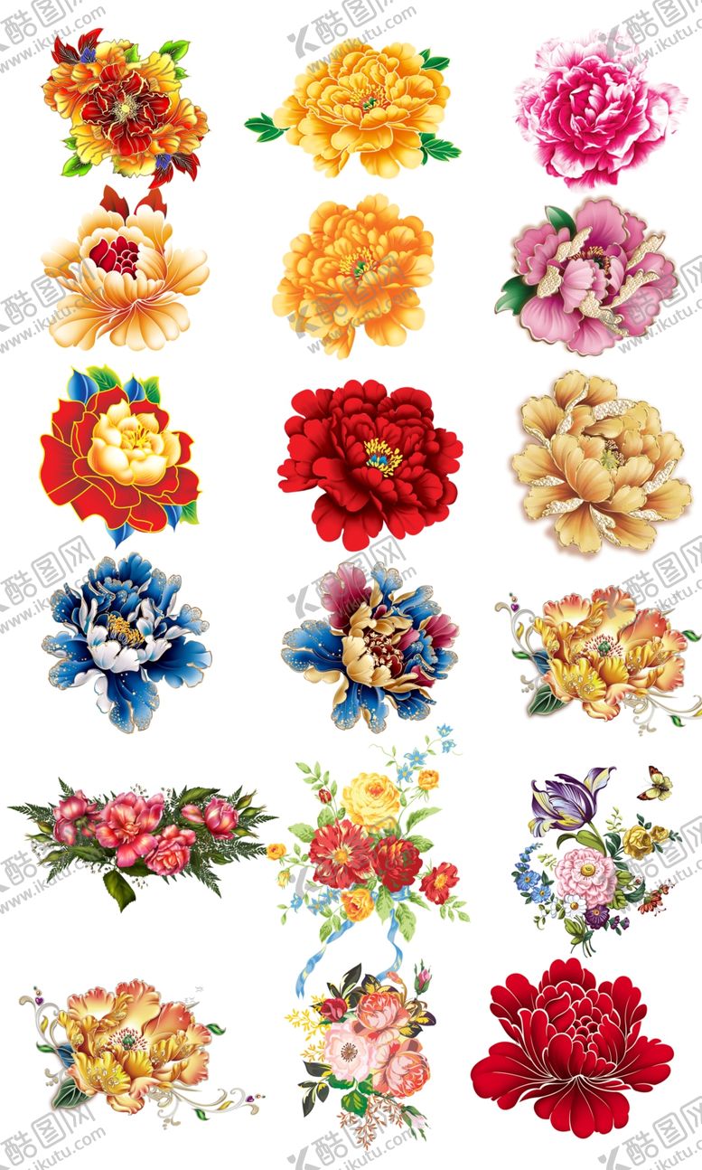 编号：21429110042032301271【酷图网】源文件下载-国画牡丹花