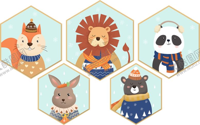 编号：35994010050234314046【酷图网】源文件下载-卡通动物头像