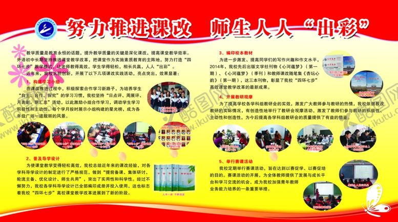编号：83031205060555283270【酷图网】源文件下载-学校展板课改展板