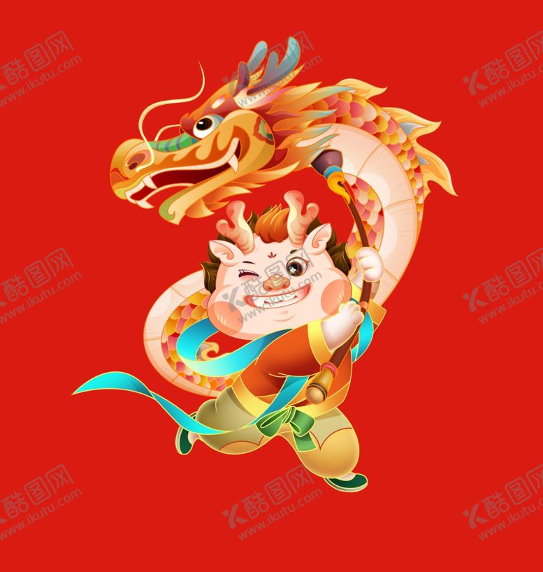 编号：48562001170551037512【酷图网】源文件下载-手绘卡通小龙