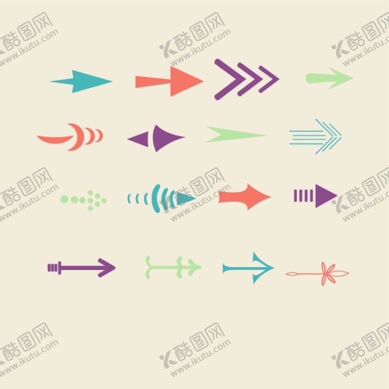 编号：68829312030717338054【酷图网】源文件下载-手绘箭头符号