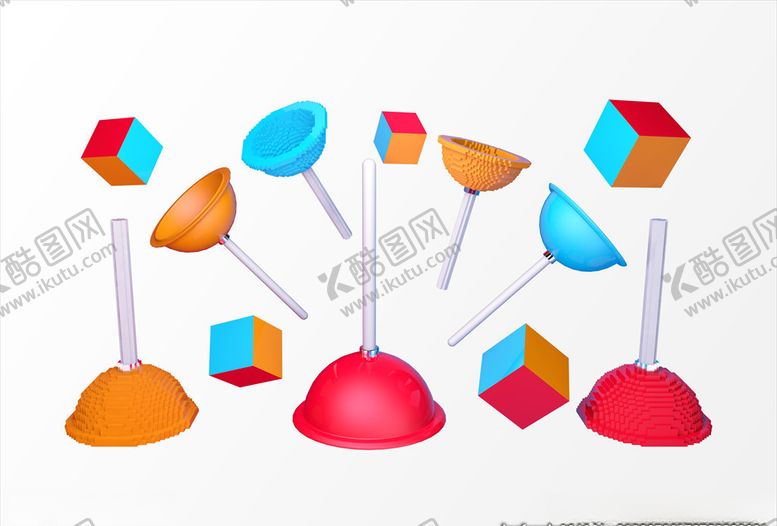 编号：56454906271003388900【酷图网】源文件下载-电商C4D创意设计图案