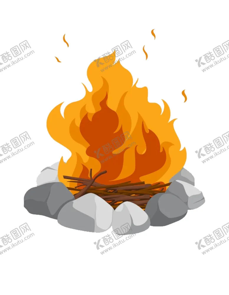 编号：86624907031625235214【酷图网】源文件下载-燃烧火焰火堆起火柴火