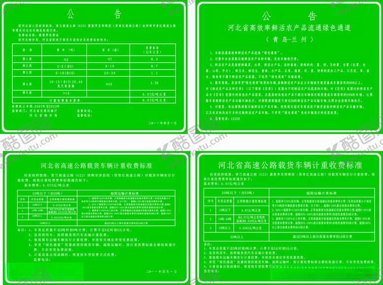 编号：67510812160324379550【酷图网】源文件下载-高速公路收费公告
