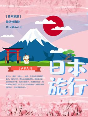 日本樱花旅行标志