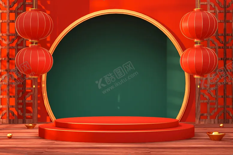 编号：11232311040639421137【酷图网】源文件下载-中国传统展台模型