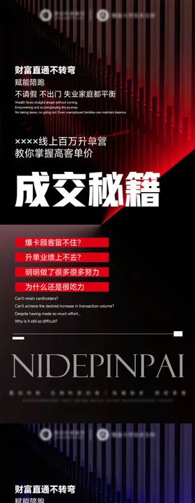 医美高业绩成交秘籍造势招商海报