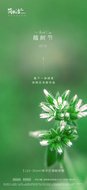 地产植树节海报