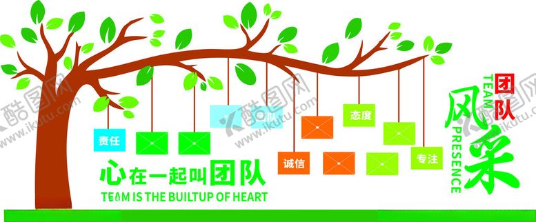 编号：78675702022134367211【酷图网】源文件下载-卡通大树团队风采文化墙