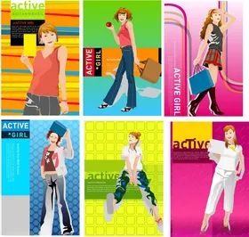 时尚模特穿搭展示