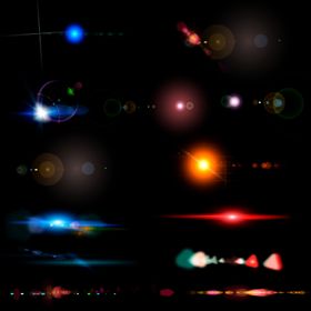 光效 光束 十字星光