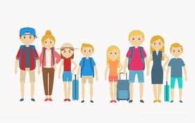 旅客游客图片素材观光人人插图