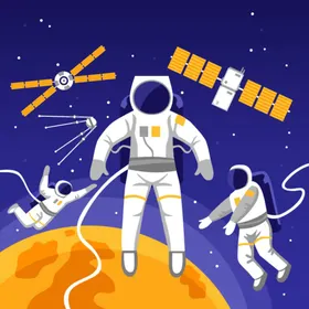 宇航员卡通太空人天活动