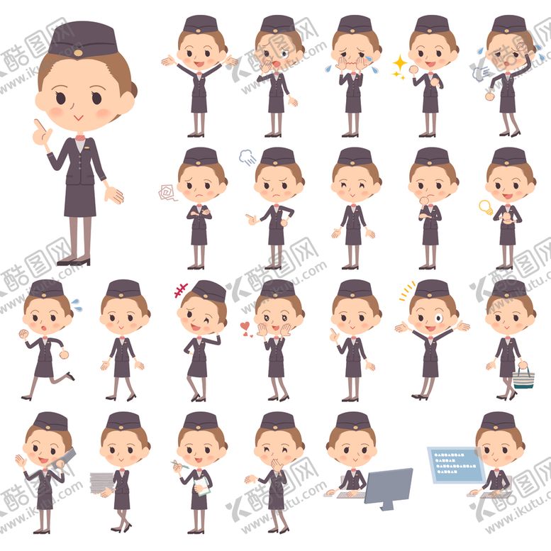 编号：86342709090337123761【酷图网】源文件下载-空姐