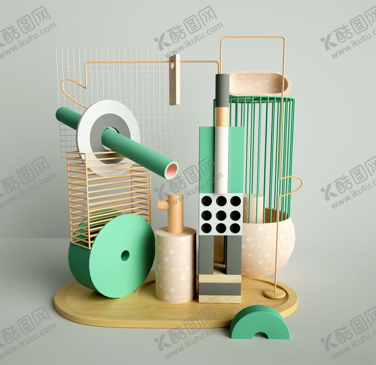 编号：28162309280431143703【酷图网】源文件下载-c4d电商促销场景模型oc渲染