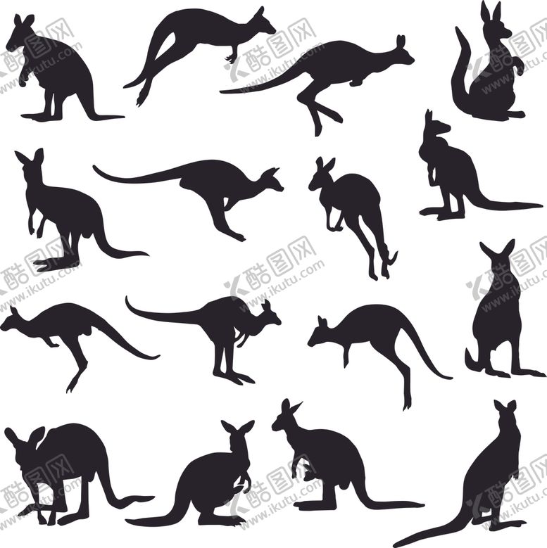 编号：80197610070938347984【酷图网】源文件下载-动物剪影