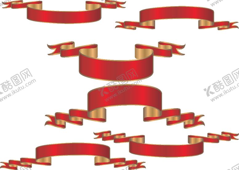 编号：10507210080414137881【酷图网】源文件下载-红色矢量彩带金边