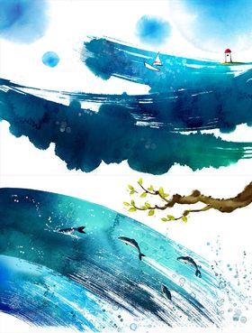 PSD分层抽象创意花纹素材