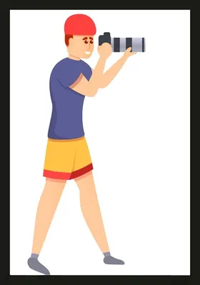 手绘男人男孩动画卡通