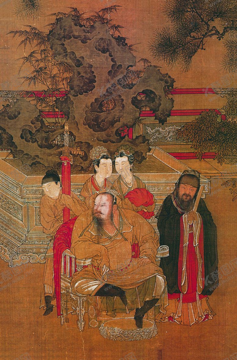 编号：49063109140033550268【酷图网】源文件下载-人物插画 古代建筑中国风